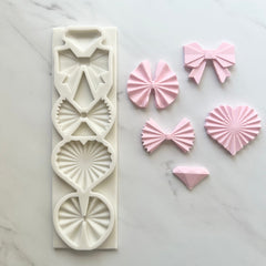 ORIGAMI FLAT BOWS AND GEM MOULD SET PCS