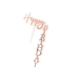 CAKE SIDE HAPPY BIRTHDAY CAKE TOPPER