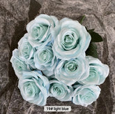 ARTIFICIAL ROSE FLOWER 9 CM HEAD 10PCS SET