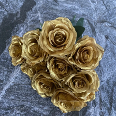 ARTIFICIAL ROSE FLOWER 9 CM HEAD 10PCS SET