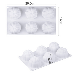 3D MINI PUMPKIN CHOCOLATE MOUSSE MOULD 6 PCS