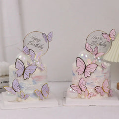 RAGGED WING WITH LINE PAPER BUTTERLIES TOPPERS 10 PCS SET