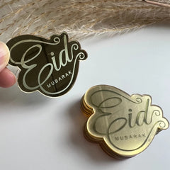 GOLDEN ACRYLIC EID MUBARAK MESSAGE 1 PC