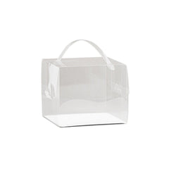 CLEAR BENTO BOX WITH HANDLE AND CAKE BOARD