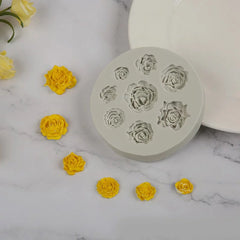 ASSORTED ROSES FLOWERS MOULD 8PCS