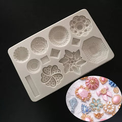 ASSORTED BROOCHES MOULD 10PCS
