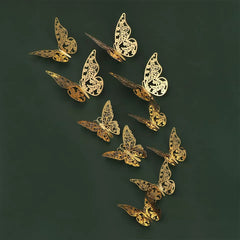 GOLD FOIL PAPER BUTTERFLIES CAKE TOPPER 1PC