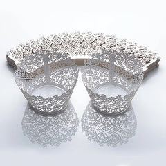 LASER CUT MINI BLOSSOMS CUPCAKE CAGES/WRAPPERS - {12 Pcs}