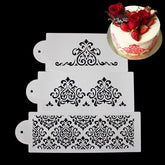 FILIGREE DAMASK STENCIL SET 3 PCS