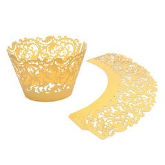 LASER CUT WIDE FILIGREE CUPCAKE CAGES/WRAPPERS - {12 Pcs}