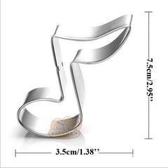 ASSORTED MUSIC COOKIE CUTTERS SET 6PCS