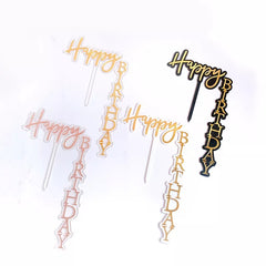 CAKE SIDE HAPPY BIRTHDAY CAKE TOPPER