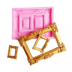 VICTORIAN PHOTO FRAME MOULD WITH MINI FRAMES