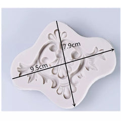 SINGLE PALM CENTER WITH SCROLL BORDER MOULD