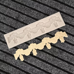 LACE DRAPE WITH BEAD TUSSLES BORDER MOULD