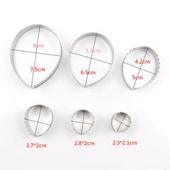 ROSE LEAF METALLIC CUTTER 6PCS A405