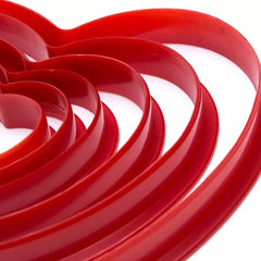 LARGE LOVE HEARTS COOKIE CUTTERS SET 6 PCS