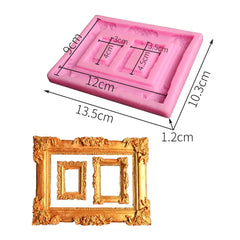 VICTORIAN PHOTO FRAME MOULD WITH MINI FRAMES