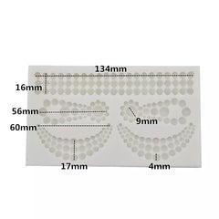 CLASSIC PEARL BORDER MOULD 3 PC SET (GREY)