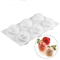 MINI ROSES CHOCOLATE MOUSSE MOULD 6 PCS