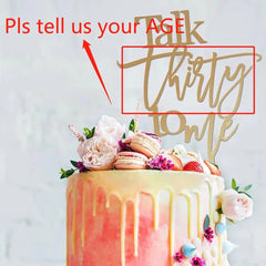 CUSTOMIZED GOLD MIRROR ACRYLIC TOPPERS