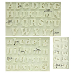 MINI SIMPLE FONT ALPHABETS MOULD SET