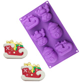 LARGE CHRISTMAS THEMED CHOCOLATE MOULD 6 CAVITY