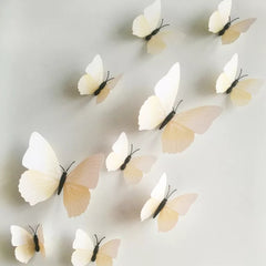 LARGE PLASTIC BUTTERLIES TOPPERS 12 PCS SET