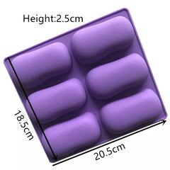 6 CAVITY CLASSIC SOAP SHAPE MOULD (RANDOM COLOUR)