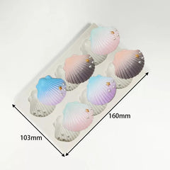 SEA SHELL MOULD SET 6PCS (EMBELLISHED)