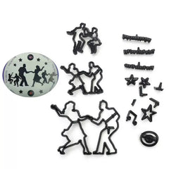DANCING COUPLE PATCHWORK CUTTERS