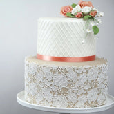 MESH ROSE FLOWERS CAKE LACE MAT