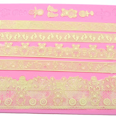 BABY SHOWER THEMED CAKE LACE MAT