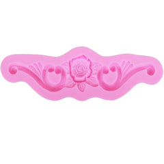 ROSE FLOWER CENTER WITH SCROLL BORDER MOULD