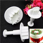 1 PIECE HOLY/ CHRISTMAS PLANT PLUNGER CUTTER SET 3PCS