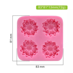 3D DAISIES FLOWER MOULD 4PCS