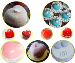 3D MINI SMOOTH LOVE HEARTS CHOCOLATE MOUSSE MOULD 8PCS