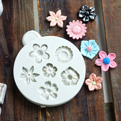 MINI ASSORTED FILLER FLOWERS MOULD 6 PCS