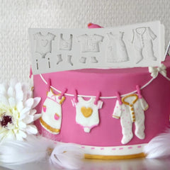 BABY CLOTHES ON A HANGING LINE MOULD