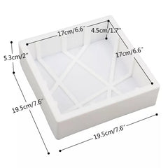 GEOMETRIC LINES SQUARE CHOCOLATE MOUSSE MOULD