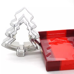 LARGE CHRISTMAS TREE COOKIE CUTTER SET 3PCS