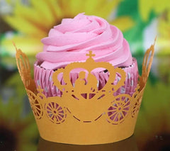 LASER CUT WEDDING CUPCAKE CAGES/WRAPPERS - {12 Pcs}