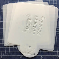 MINI HAPPY BIRTHDAY MESSAGE STENCIL 12 BY 12CM 1 PC