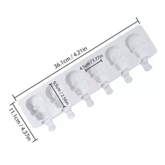 MINI SKULLS CAKESICLES/ICE POP/LOLLIPOP MOULD 6 PCS