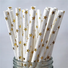 METALLIC LOLLIPOP/CAKE POP STICKS/STRAWS 25 PCS