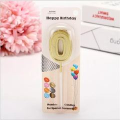 GOLDEN HAPPY BIRTHDAY NUMBER CANDLES