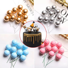 SHINY FAUX STYROFOAM BALLS CAKE TOPPERS
