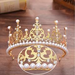 DAMASK TIARA WITH BEADS TOPPER