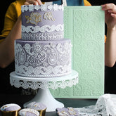 LARGE RANGOLI PATTERN CAKE LACE MAT (PINK)