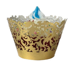 LASER CUT WIDE FILIGREE CUPCAKE CAGES/WRAPPERS - {12 Pcs}